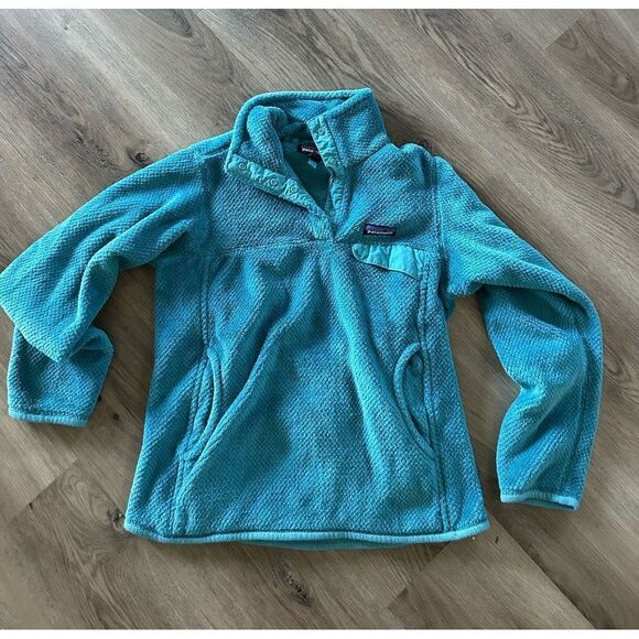 Patagonia Womens Re-Tool Snap-T Pullover Size Small Green Teal - Picture 1 of 4